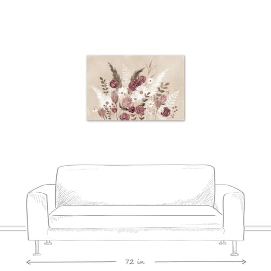 Boho Flowers 36" x 24" Canvas Wall Art